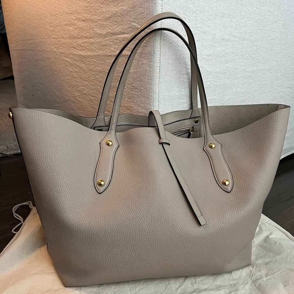 Annabel Ingall Australia Large Isabella Tote Leather neutral beige gold hardware